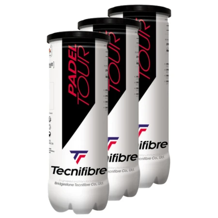 3 cans of TECNIFIBRE Padel Tour Balls