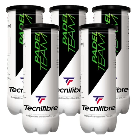 5 cans Of TECNIFIBRE Padel Team Balls