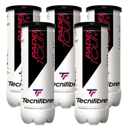 5 cans Of TECNIFIBRE Padel Tour Balls