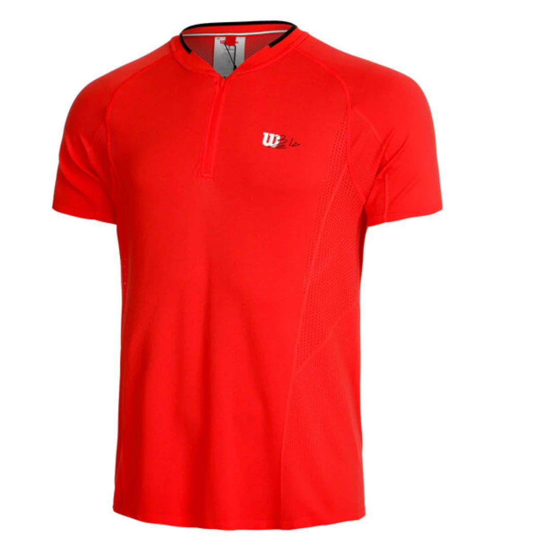 Wilson Series Seamless Henley Half-Zip 2.0 T-Shirt - Red