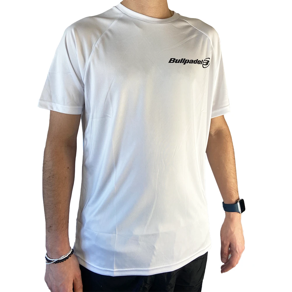 T-SHIRT HOMME BULLPADEL PRESENTE M22 BLANC I Padel Reference