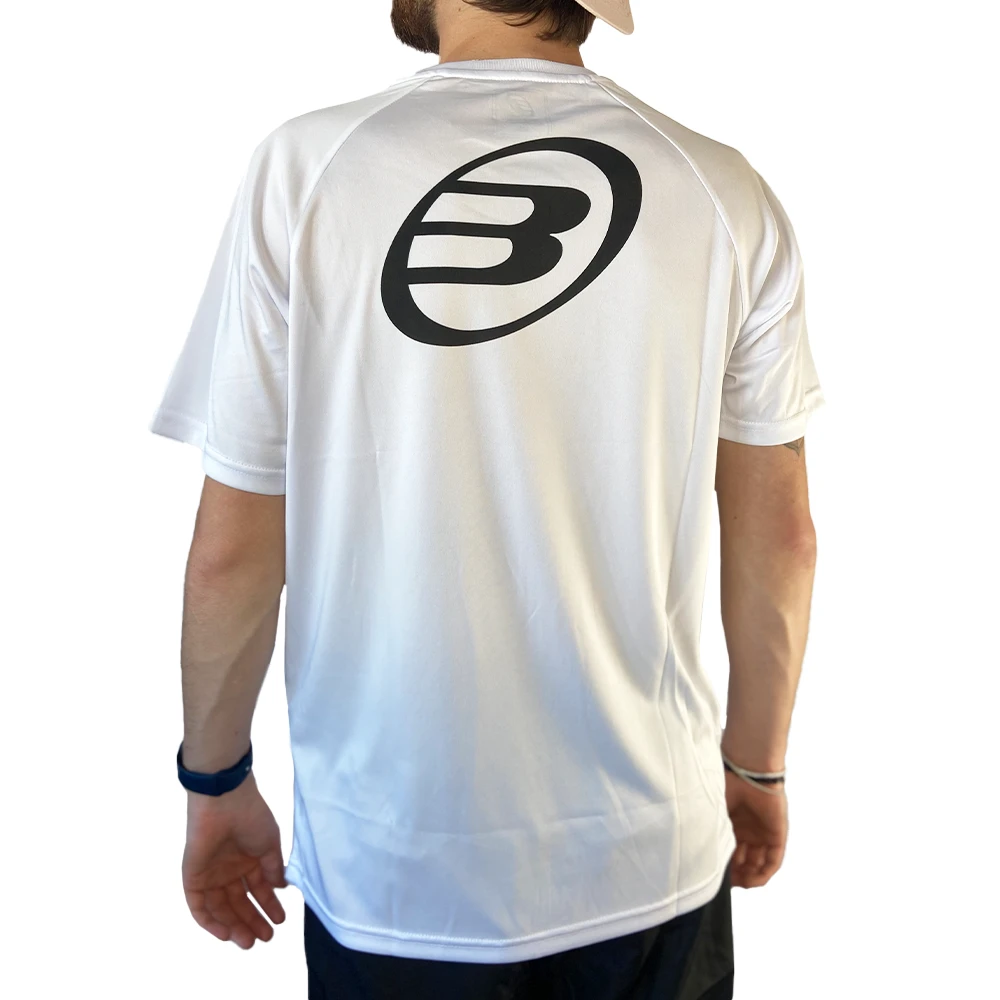 T-SHIRT HOMME BULLPADEL PRESENTE M22 BLANC I Padel Reference