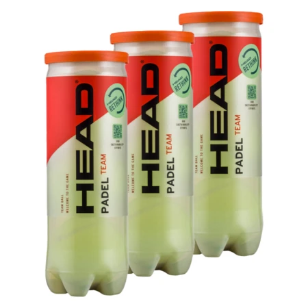 3 tubes De Balles Head Padel Team