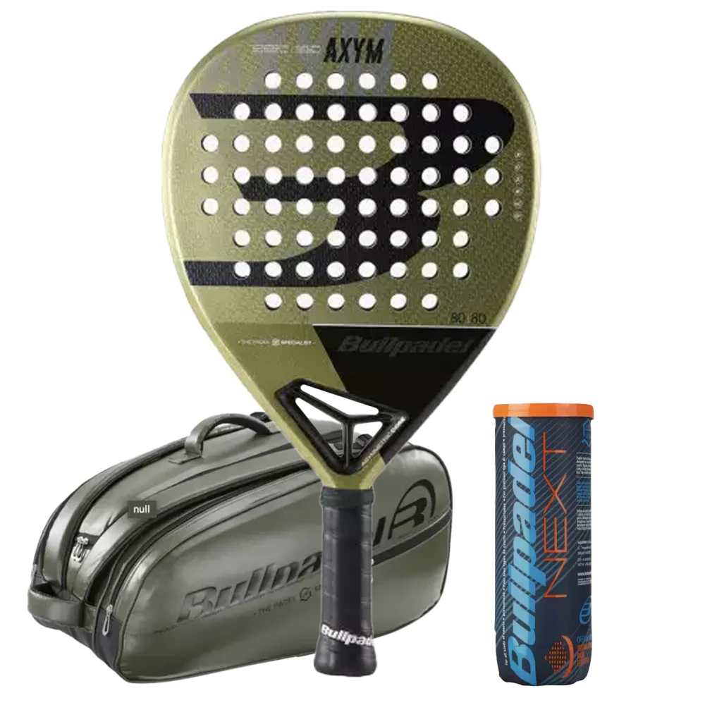 Pack BULLPADEL AXYM DB 2023 + Tasche BULLPADEL BP23016 CASUAL KAKI