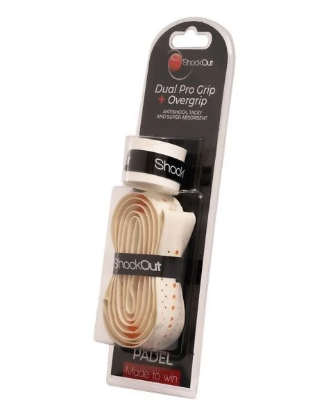 Shockout Duo Grip Pro and overgrip White - Orange