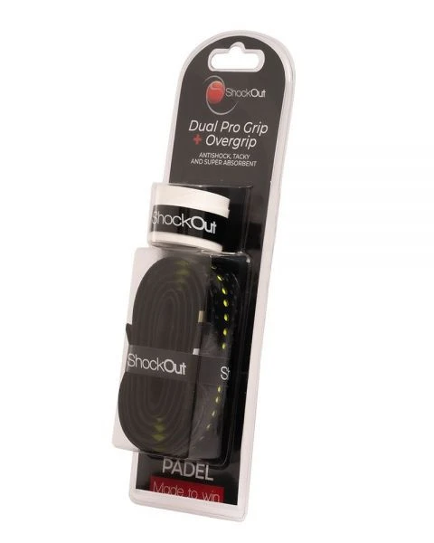 Shockout Duo Grip Pro and overgrip Black - Yellow