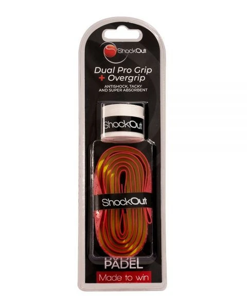 Shockout Duo Grip Pro and overgrip Red - Yellow